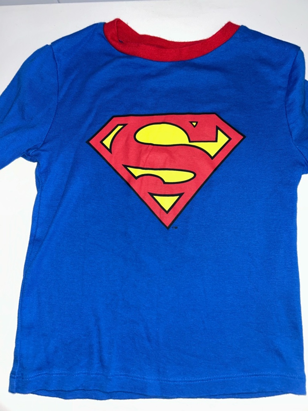 H&M DC Superman Long Sleeve + Pants Pajamas Size 8 - Picture 3 of 13